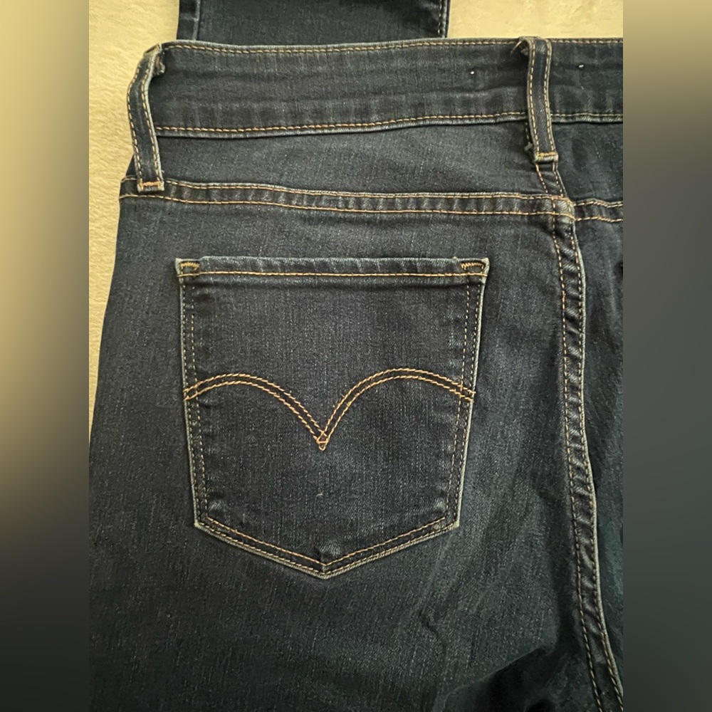 Levi's Blue 711 Skinny Jeans with Modern Stretch Fit, Size 28 - Picture 5 of 11